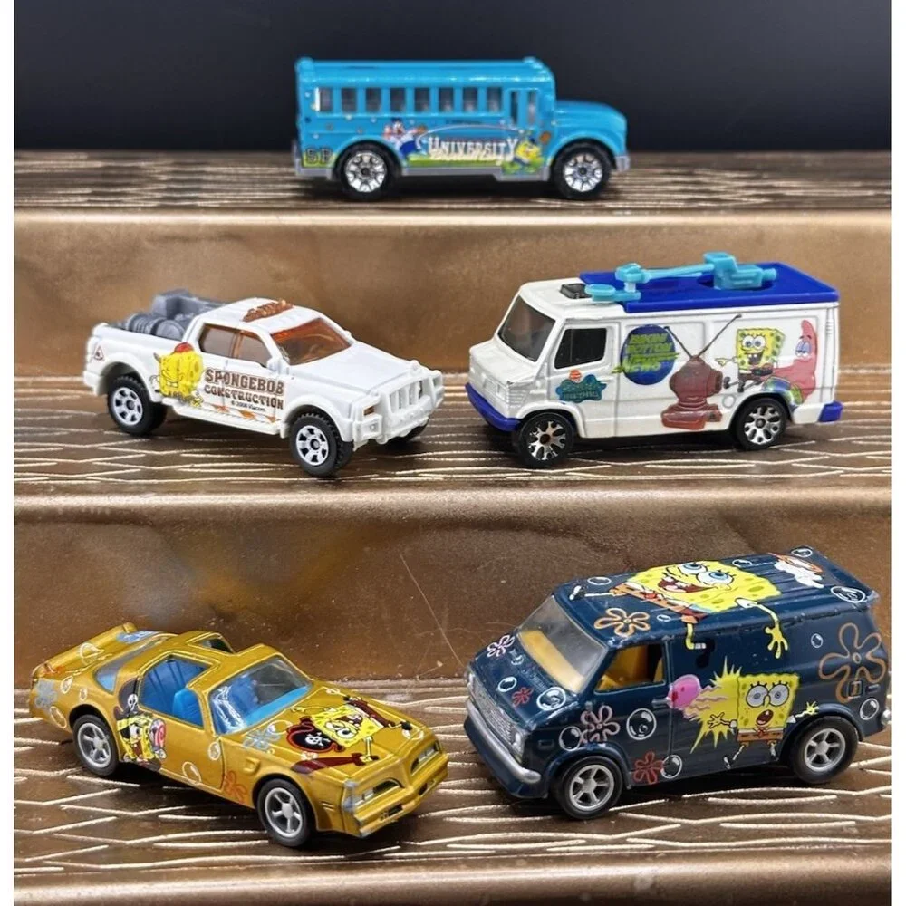 Racing Champions SpongeBob SquarePants Nickelodeon Matchbox Lot 4 Diecast Cars